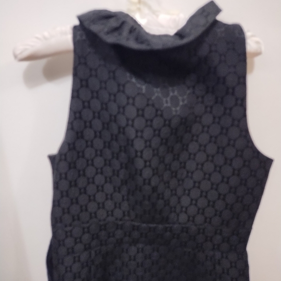 Taylor Elegant Black Ruffled Sleeveless Dress - Picture 9 of 12